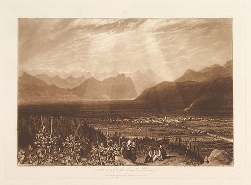Chain of Alps from Grenoble to Chamberi, part X, plate 49 from "Liber Studiorum"
