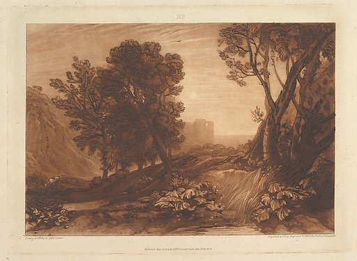 Solitude, or The Reading Magdalen, part XI, plate 53 from "Liber Studiorum"