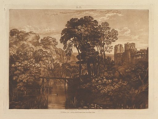 Berry Pomeroy Castle, part XII, plate 58 from "Liber Studiorum"