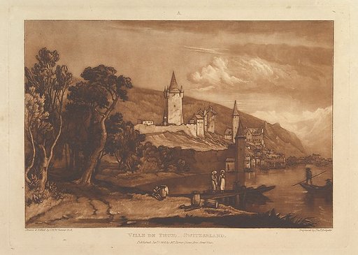 Ville de Thun, Switzerland, part XII, plate 59 from "Liber Studiorum"