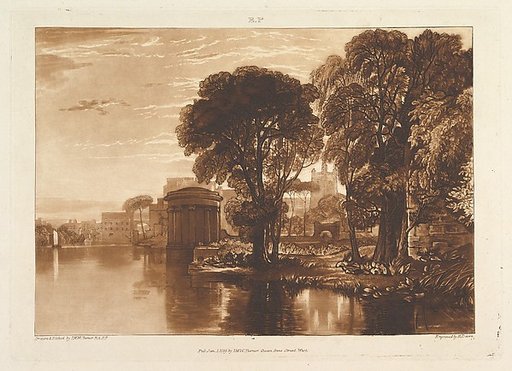 The Alcove, Isleworth, part XIII, plate 63 from "Liber Studiorum"