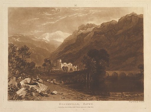 Bonneville, Savoy, part XIII, plate 64 from "Liber Studiorum"