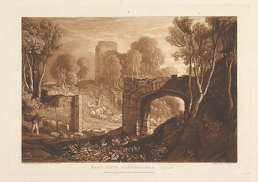 East Gate, Winchelsea, Sussex, part XIV, plate 67 from "Liber Studiorum"