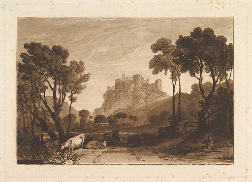 The Castle above the Meadows, part II, plate 8 from "Liber Studiorum"