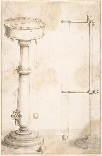 Designs for a clock, Illustrations for "Saggi di naturali esperienze"