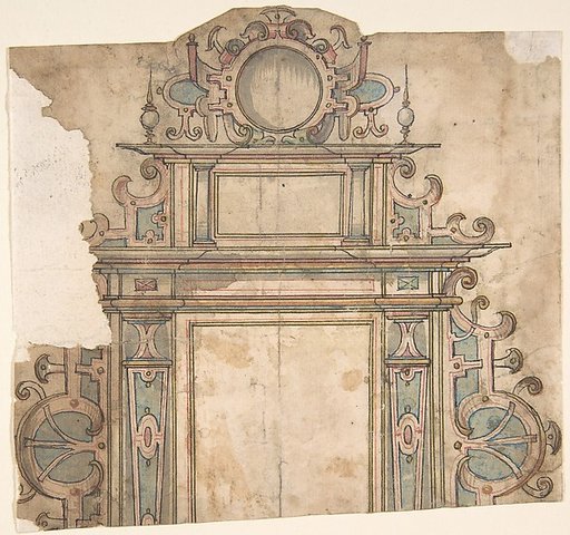 Fragment of  design for architectural frame
