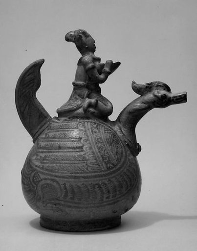 Vessel with Swan and Male Rider