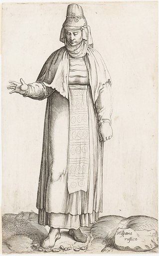 Costume Plate: Hispana Rustica (with label on rock)