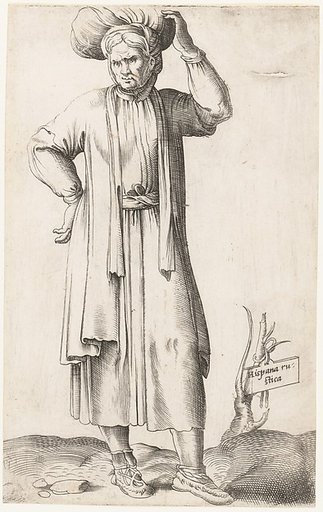 Costume Plate: Hispania Rustica (with laundry on head)