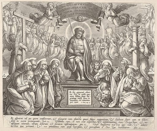 Man of Sorrows with the Three Marys and the Evangelists