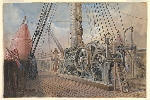 Deck of the Great Eastern, the Cable Trough, etc., 1866