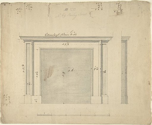 Drawings for a Chimney-piece for 25 Harley Street, Westminster, London