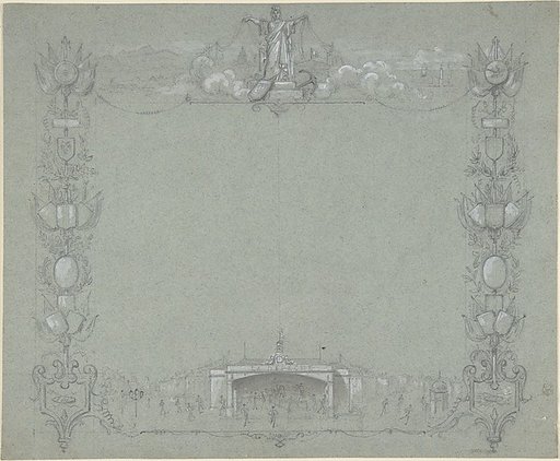 Design for a Certificate(?) sponsored by the French newspaper, La Dépêche