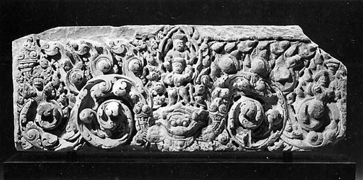 Lintel with Vishnu on Garuda Standing on a Kala Head