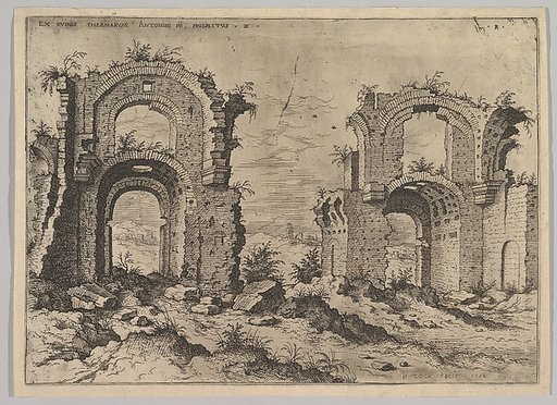 Second View of the Baths of Diocletian, from set of Roman Ruins
