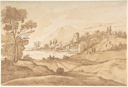 Southern Imaginary Landscape with Mountains and a Lake