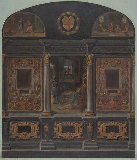 Design for painted wall decoration in the Château de Lude, Sarthe