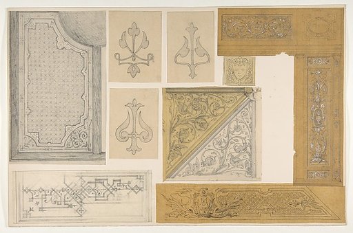 Ten designs for the painted decoration of an interior; one possibly for "Harwith"