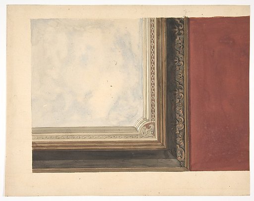 Design for a ceiling painted with clouds