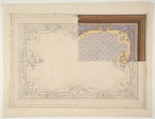 Design for the painted decoration of a ceiling