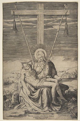 Pietà under the Cross of Golgatha