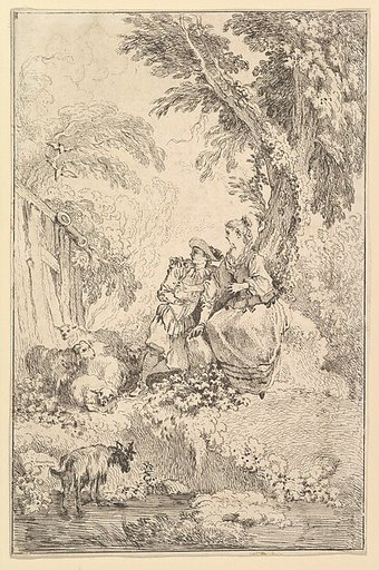 Surprised Young Couple Under a Tree