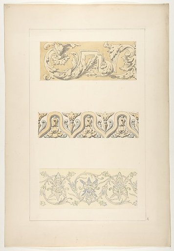 Three designs for decorative borders