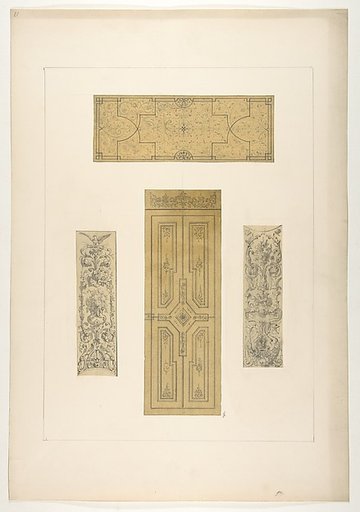 Four designs for decorative panels