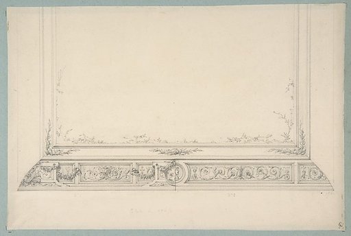 Partial design for a ceiling with alternative patterns for the borders
