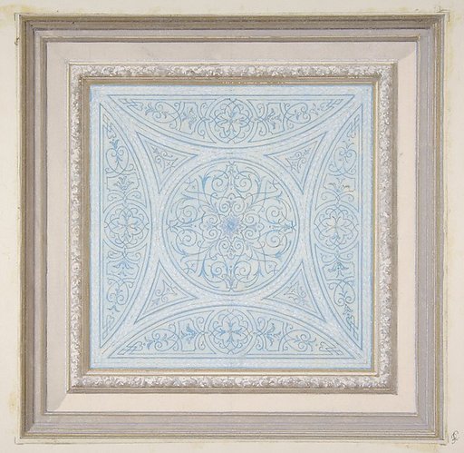Design for a ceiling paianted in filagree patterns