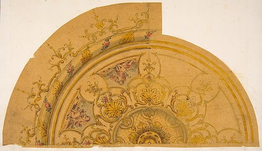 Partial design for a circular ceiling decoration