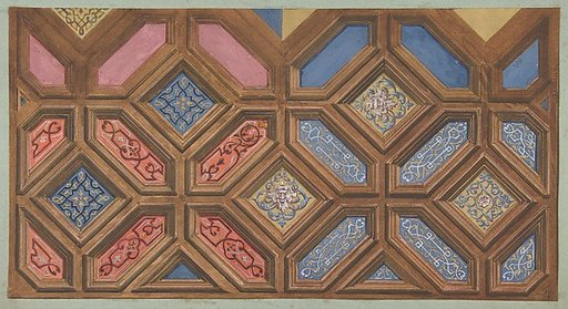 Alternate designs for the decoration of a coffered ceiling