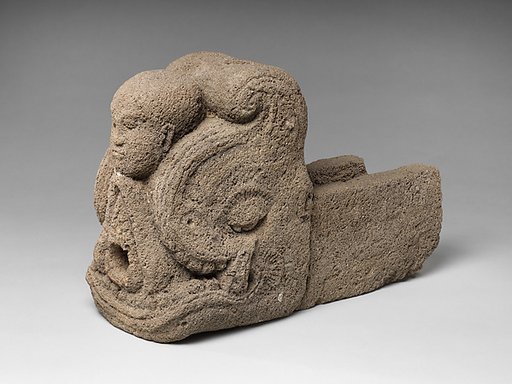 Water Spout with a Makara Head and a Head of a Monk