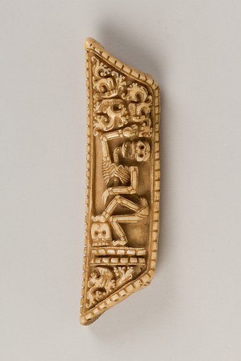 Plaque from a Tantric Ritual Apron with a Skeleton