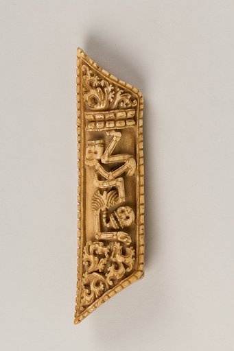 Plaque from a Tantric Ritual Apron with a Skeleton