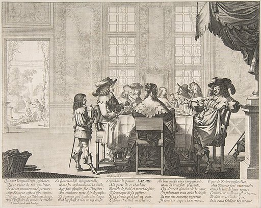 The Banquet of the Rich Man, plate 1 from "The Parable of Dives and Lazarus" (La Parabole du mauvais Riche et de Lazare)