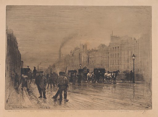 Winter Morning on the Quay, Paris