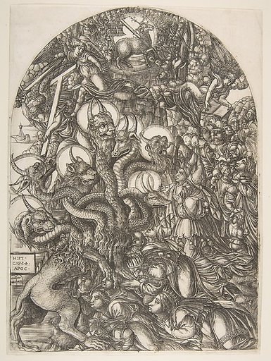 The Beast with Seven Heads and Ten Horns, from the Apocalypse
