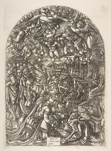 The Dragon with two Horns and the Beast with Seven, from the Apocalypse