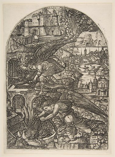 Satan bound for a Thousand Years, from the Apocalypse