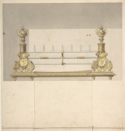 Design for Cast-iron Grate with Green Metal Surround