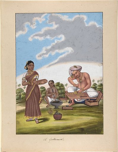 A Goldsmith, from Indian Trades and Castes