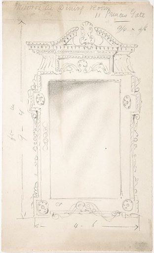 Design for a Dining Room Mirror, for 11 Princes Gate, London