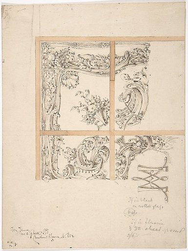 Design for Ornamental Glass, for 2 Prate Street, Camden Town, London