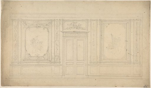 Paneled Music Room with a Door