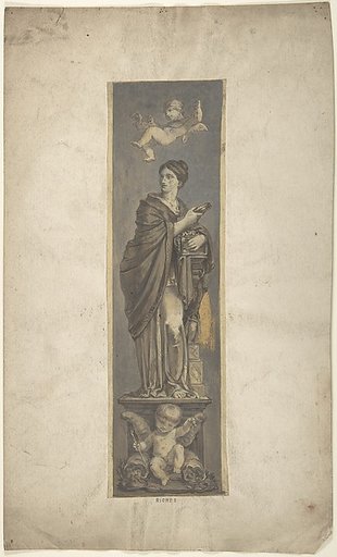 Wall Decoration with Allegorical Figure of Riches