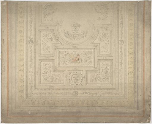 Ceiling Design with Nymph on Dolphin