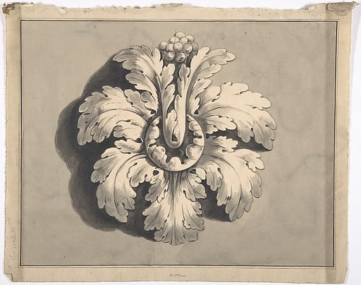 Design for a Boss Carved with Acanthus