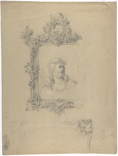 Two Rococo Frames, with Christ as Man of Sorrows in Upper Design