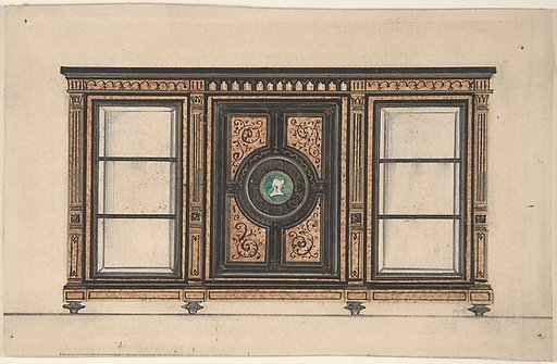 Design for a Cabinet with Portrait Rondel